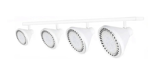 Regleta Barral Spot 4 Luces Halospot Ar111 Led 48w Cal/fria