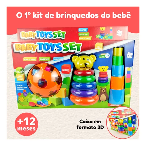 Brinquedo Didatico Bebe Infantil Menino Menina 1 Ano - R$ 55,9