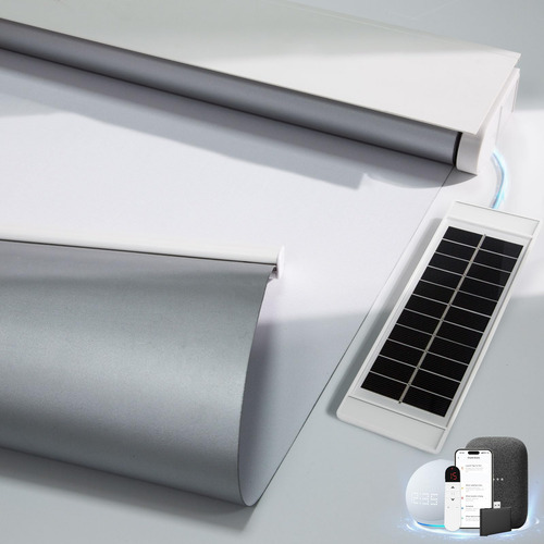 Persianas Motorizadas Inteligentes 20x72 Blanco Marca Modelo A1-blanco