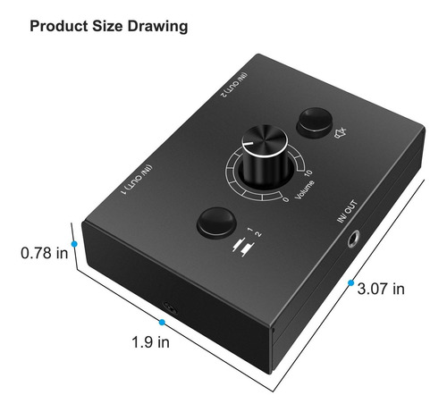 Conmutador De Audio Estéreo De 3,5 Mm Selector De Salida 1