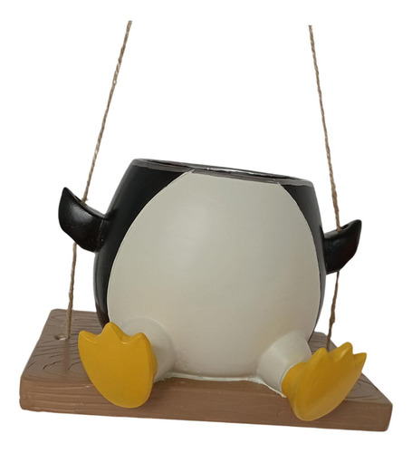 Maceta Oscilante De Pingüino Para Flores, Columpio, Maceta