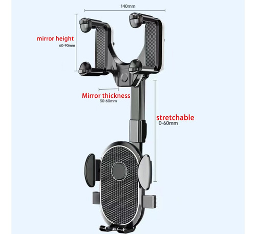 Gpp Soporte Para Teléfono De Coche Clip De Espejo
