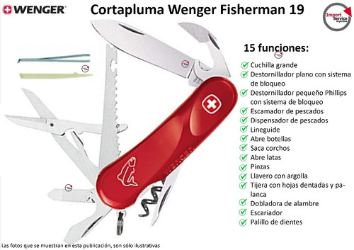 Cortapluma Wenger Fisherman 19 - 16 Funciones