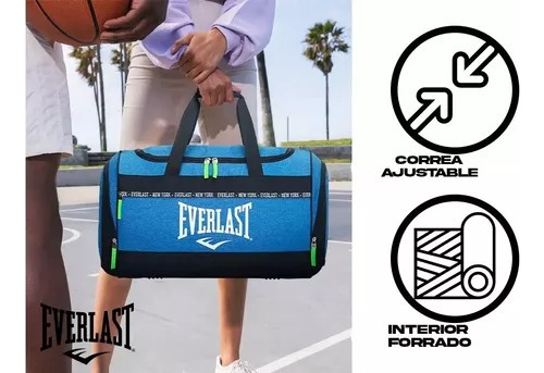 Imagen 8 de 8 de Bolso Deportivo Everlast Gym Boxeo Reforzado Viajes Cortos