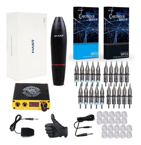 Pluma Rotativa Kit Tatuar Dragonhawk Mast Micropigmentacion