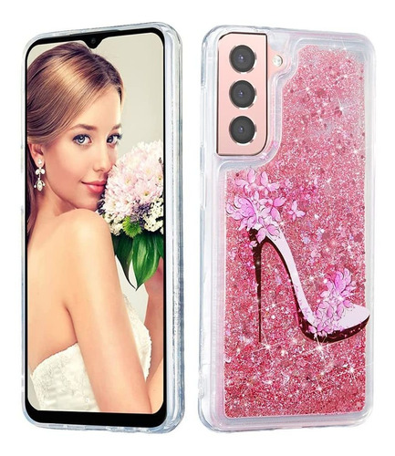 Para Samsung Galaxy S21 5g Funda Glitter Liquid Forh4351