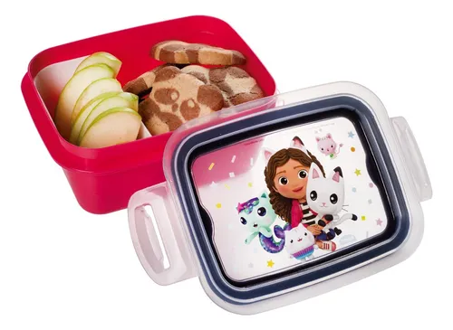 Pote Marmita Heróis C/ Divisória Infantil 850 Ml Plasútil Cor Casa Mágica Da Gabby