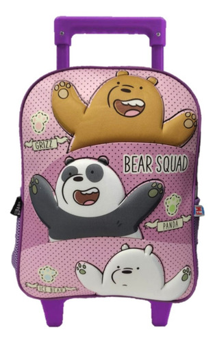 Kit De Mochila Lonchera Y Lapicera Osos Escandalosos Vs1438 Color Violeta