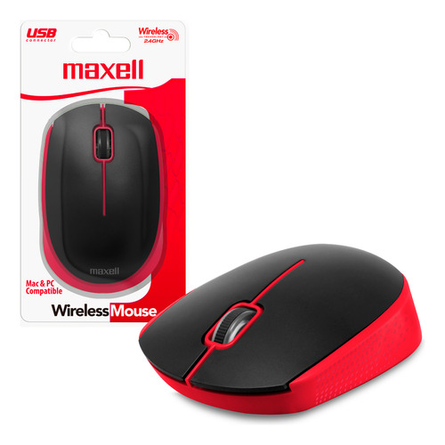 Mouse Inalambrico Maxell Mowl-100 Banda 24ghz Sensor 1200dpi