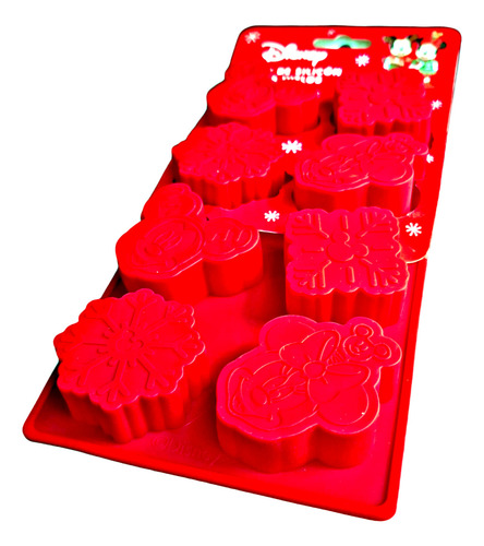 * Molde Silicon 8 Mickey Minnie Mouse Navidad Jabon Choco