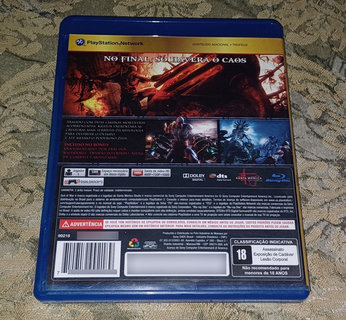 God Of War 3 Promo Disco Mídia Física Ps3 (Usado)