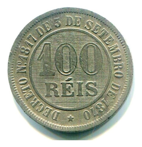 Moeda Brasil Império 100 Réis 1886 V028 Frete Grátis  L.4407
