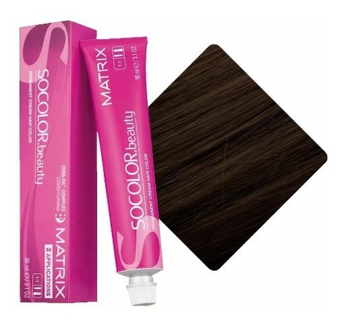 Tinte Matrix Socolor 3n / 3 Castaño Oscuro Natural 90g 