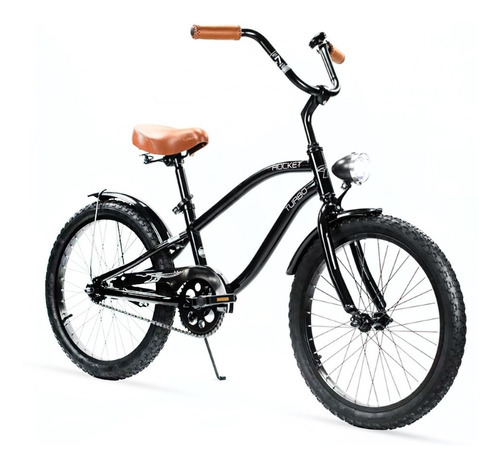 Bicicleta Urbana Infantil Rocket R20 Freno Contrapedal 1 Vel Color Negro