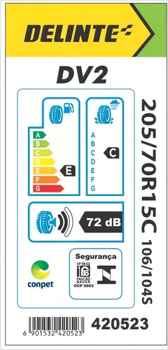 Jg Pneu 205/70 15 Carga 8 Lonas Hr Ducato Boxer Jumper Dv2 Índice De Velocidade S