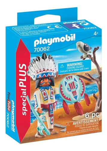 Playmobil Jefe Nativo Americano C/pluma -70062 Special Plus 