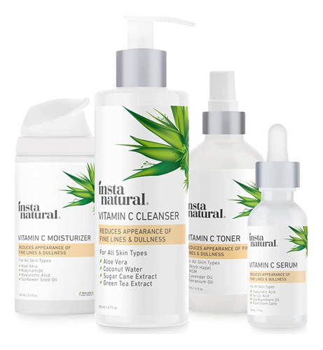 Instanatural Skin Care Set, Vitamin C Face Wash, Vitamin C T