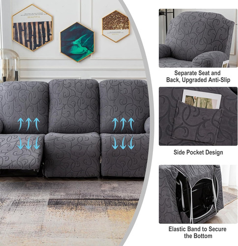Fundas De Sofá Reclinable Sofá Reclinable De 3 Asient...