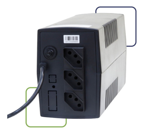 No break JBR Guard 600 600VA entrada e saída de 120V com entrada e saída de 120V CA preto