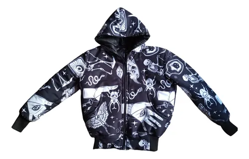 Nueva Chaqueta Unisex Estampada Rocknrolla Oversize Talla S-xl