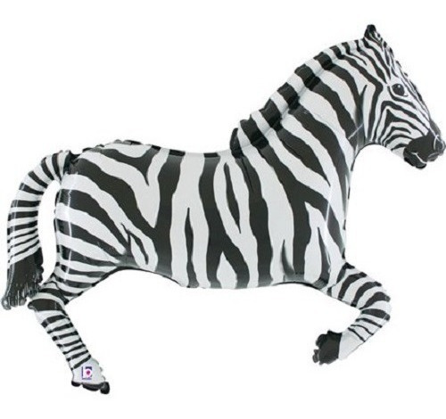 Globo Cebra Zebra Animal Selva Jumbo Calidad Helio