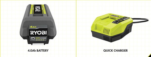 Combo Ryobi 40v Cargador De Baterías Rapido Y Batería 4 Ah 