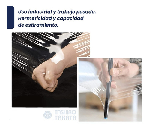 Imagen 2 de 3 de Bobinas Film Stretch Manual Sin Cono A:50cm; L:424m; 23 Mic.