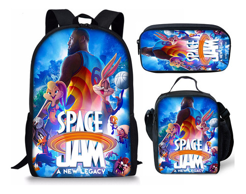 Juego De Tres Bolsas De Comida Space Jam2, Bolsa Para Lápice