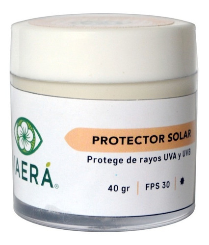 Protector Solar 40 Gr, 100% Natural, Bloqueador, Orgánico