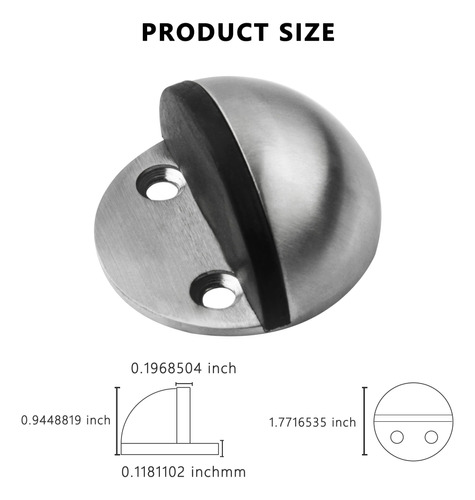 Techoln 4 Tope Puerta Adhesivo 3m Para Acero Inoxidable