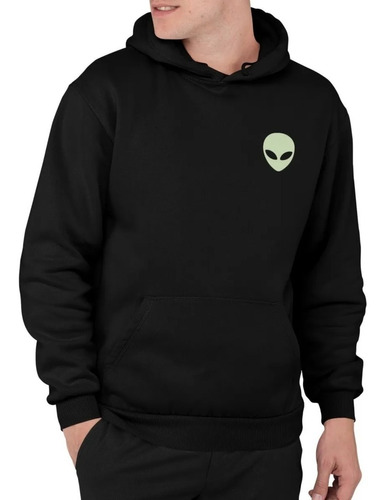 Poleron Sudadera Alien Fosforecente Brilla En La Obscuridad