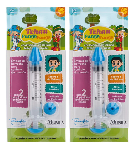 Kit 2 Seringa Lavagem Nasal Adaptador Patati Patata Munila