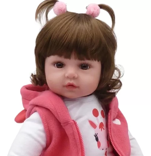 Boneca Bebê Reborn Menina Girafinha 48cm Produto No Brasil na