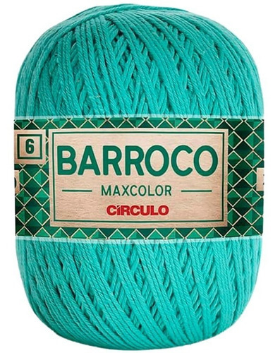 Barbante Barroco Maxcolor 6 Fios 200gr Linha Crochê Colorida Cor Tiffany-5669