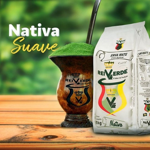 Erva-mate Rei Verde chimarrão a vácuo nobre sem glúten 1 kg