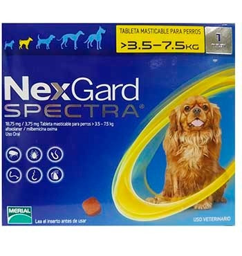 Antipulgas Nexgard Spectra Perros De 3.5- 7.5 Kg.entrega Ya!