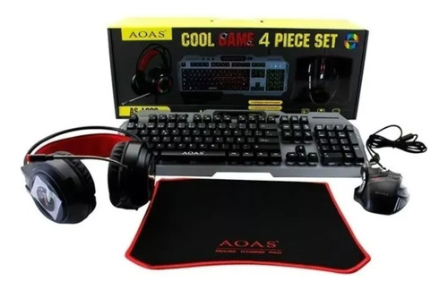 Kit Gamer Teclado Cool Game 4 Piece Set Aoas 1099