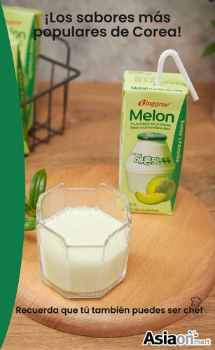 Leche Coreana Sabor Melon Binggrae