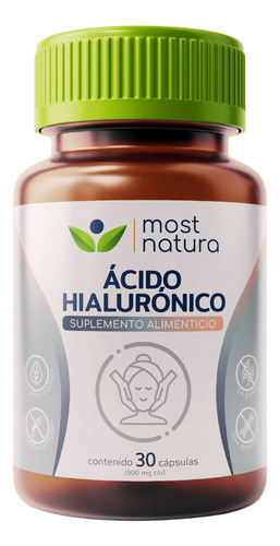 Ácido Hialurónico Puro 30 Caps Most Natura Anti Arrugas