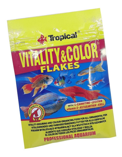 Tropical Vitality & Color Flake Ração 12g Alto Teor Proteico