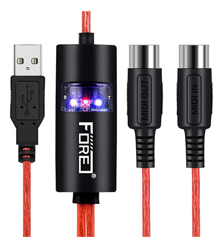 Fore Usb In-out Midi - Convertidor/adaptador Interfaz Con C.