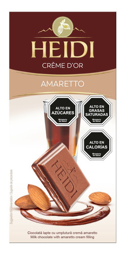 Imagen 1 de 3 de Tableta Chocolate Heidi Creamy Dark Amaretto 90g