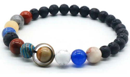 Pulsera Planetas Del Sistema Solar Con Piedras Naturales 