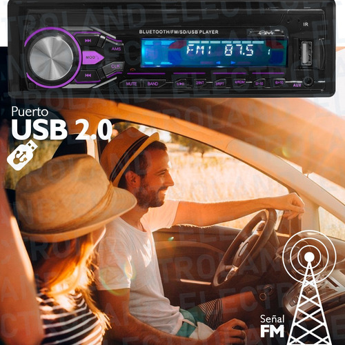 Autoestereo Bluetooth Pantalla Mp3 Usb Desmontable Fm