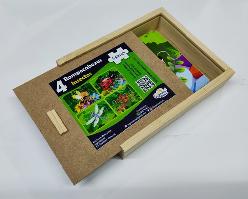 Imagen 8 de 9 de Rompecabezas De Madera Para Niños X 4 Ingeniacrea 6 Pzas C/u