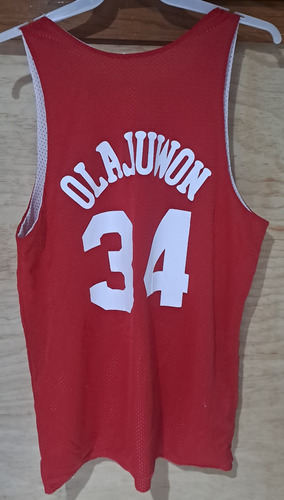 Jersey Nba. Mediano D Adulto Olajuwon. Houston Rockets. M&n.