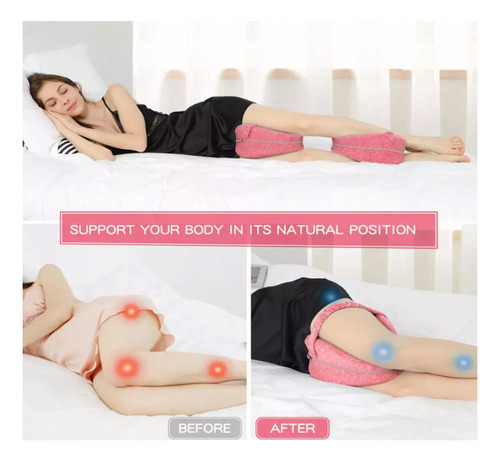 X Almohada De Rodilla Para Dormir De Lado, Cojín Ergonómico