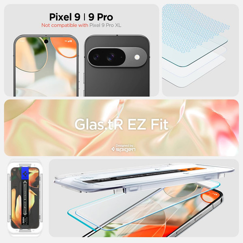 Protetor De Tela Spigen Glastr Ez Fit Para Pixel 9/9 Pro
