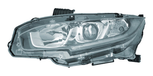 Optica Honda Civic Ex 16/ C/lupa C/led Izquierda