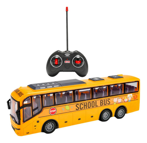 Vehiculo  Micro Bus Colectivo Con Luz A Radio Control 1:24